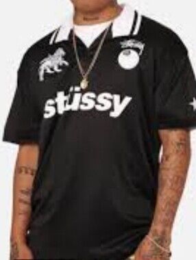 Stussy 8 Ball Lion World Tour Polo Tee, Size Small.
